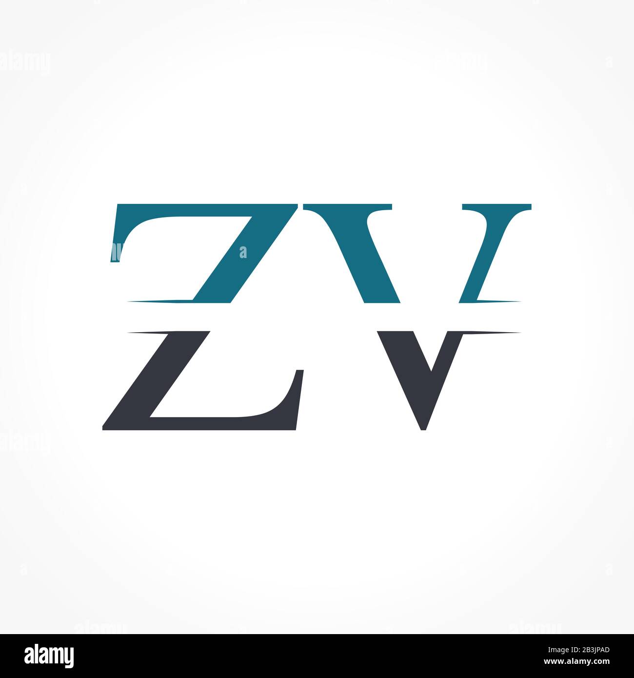 Initial ZV Logo Design Vector Template. Creative Letter ZV Business
