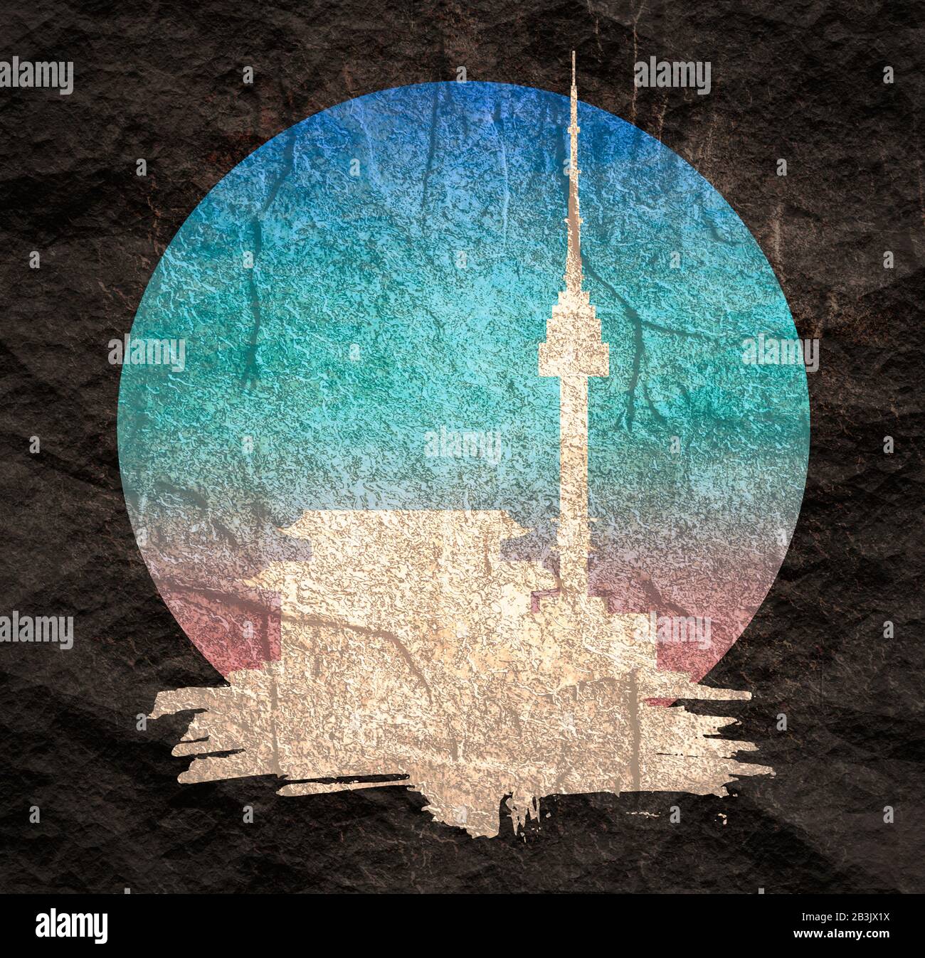 Namsan tower in Seoul icon Stock Photo - Alamy