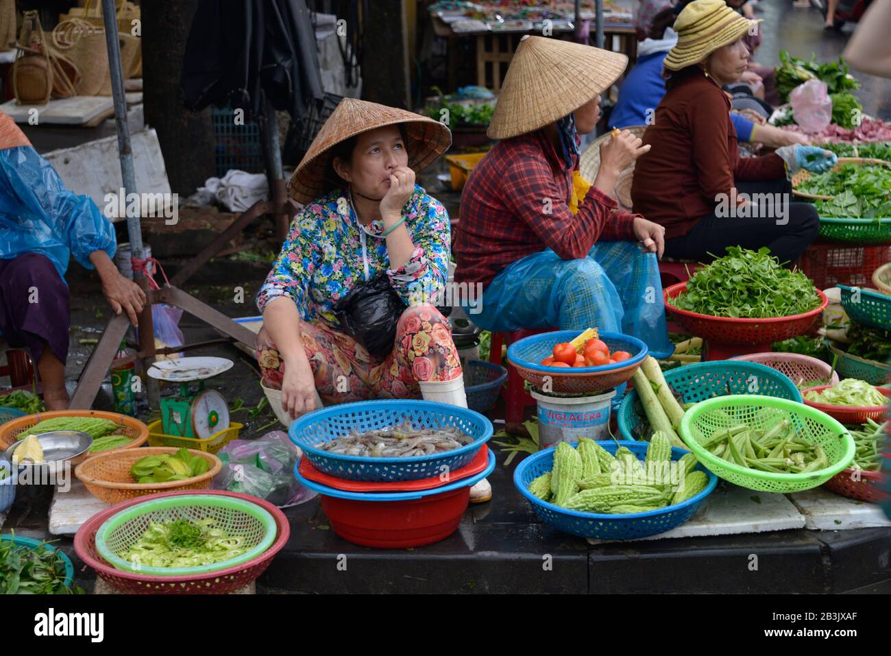 Gemuese, Markt, Hoi An, Vietnam Stock Photo