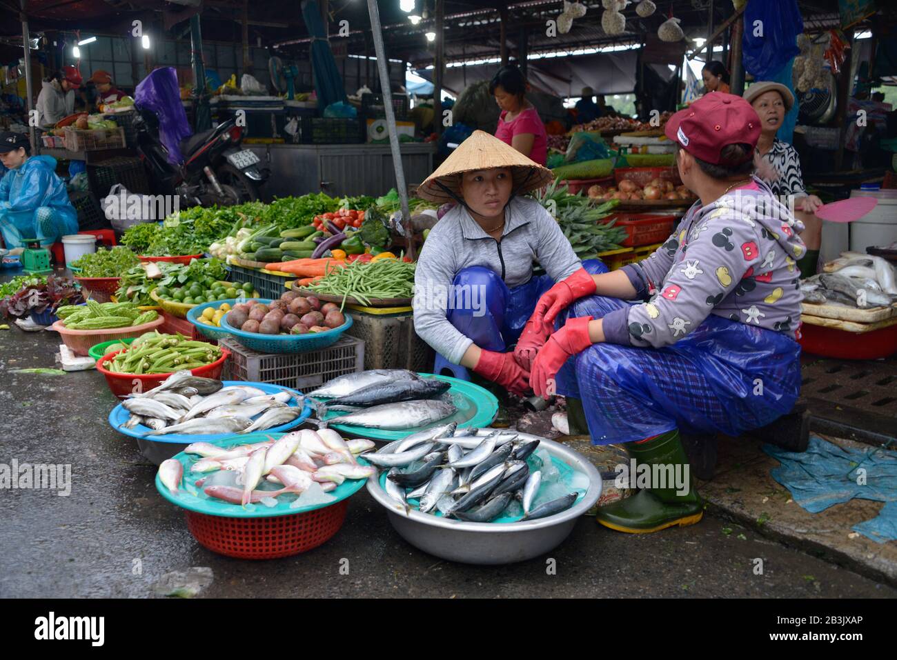 Fischverkauf, Markt, Hoi An, Vietnam Stock Photo