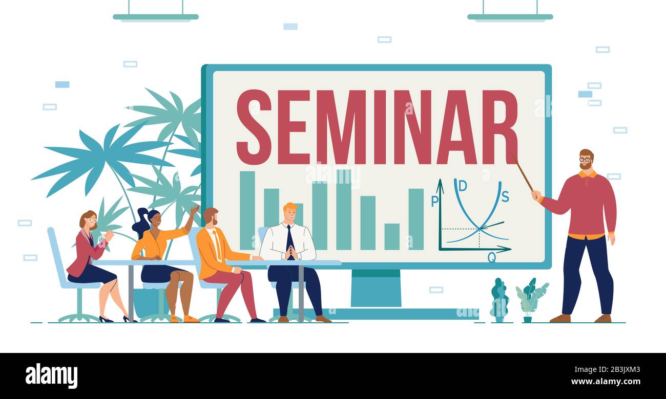 Business Seminar Training Course for Entrepreneur Stock Vector