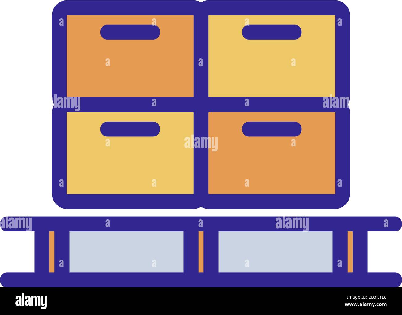 Black silhouette contour boxes hi-res stock photography and images - Alamy
