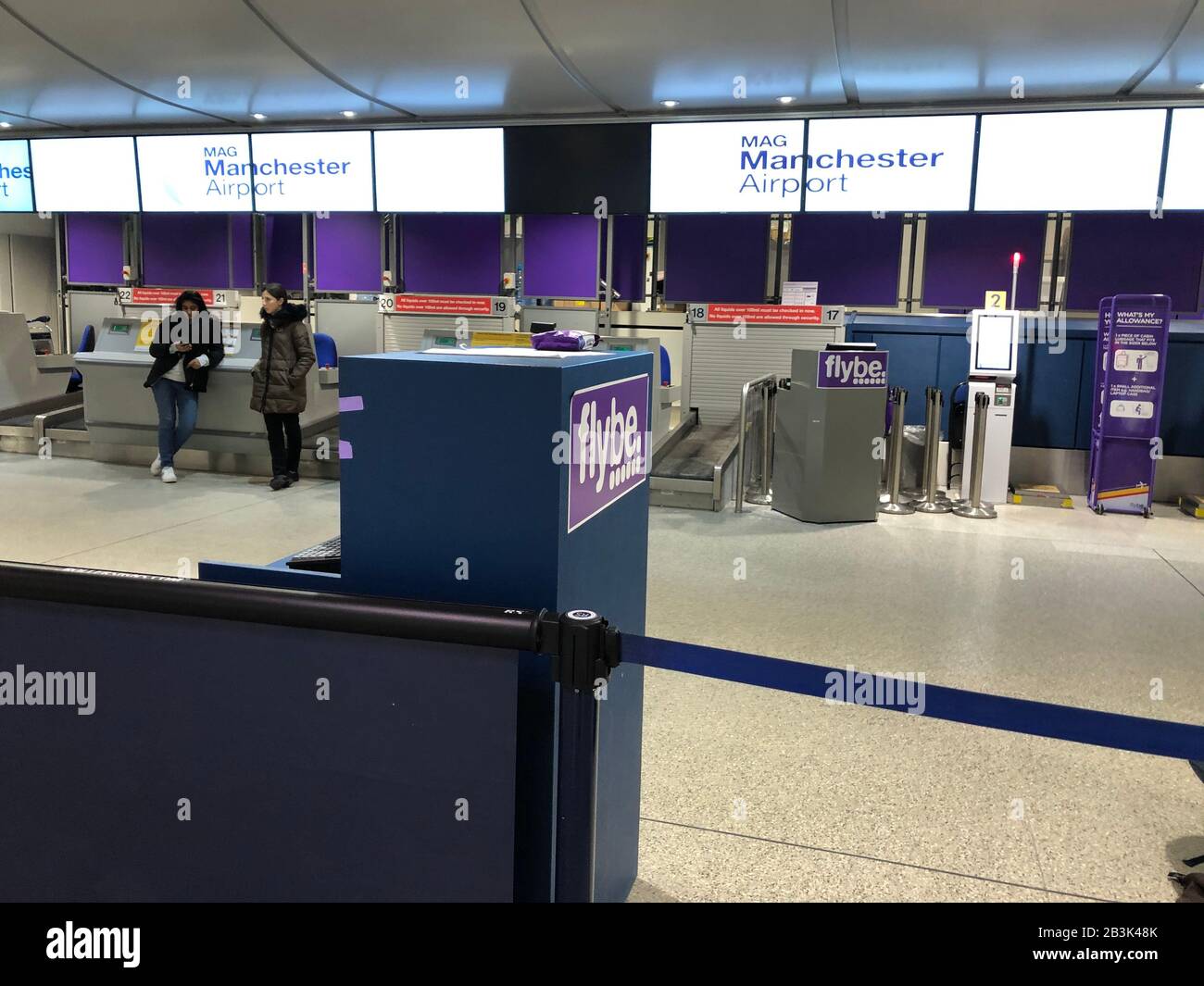 Unmanned Check In Desks At Terminal 3 Manchester Airport As