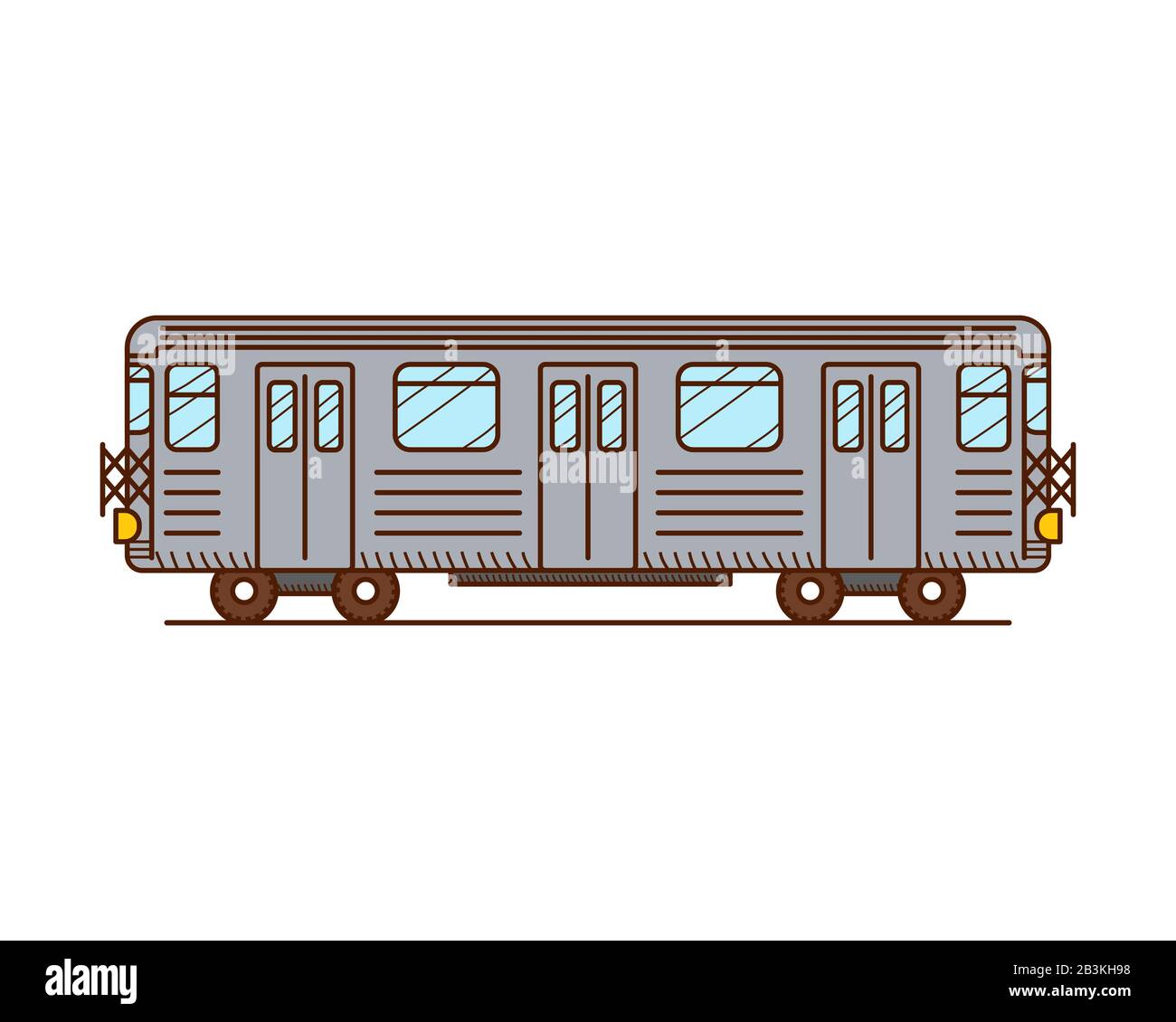 Subway train, side view, isolated on white background Stock Vector Image &  Art - Alamy