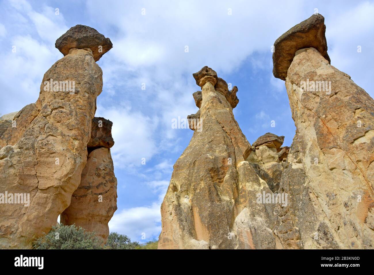 Rock formations like to Fairy Chimneys in Cappadocia - Turkey (near ...