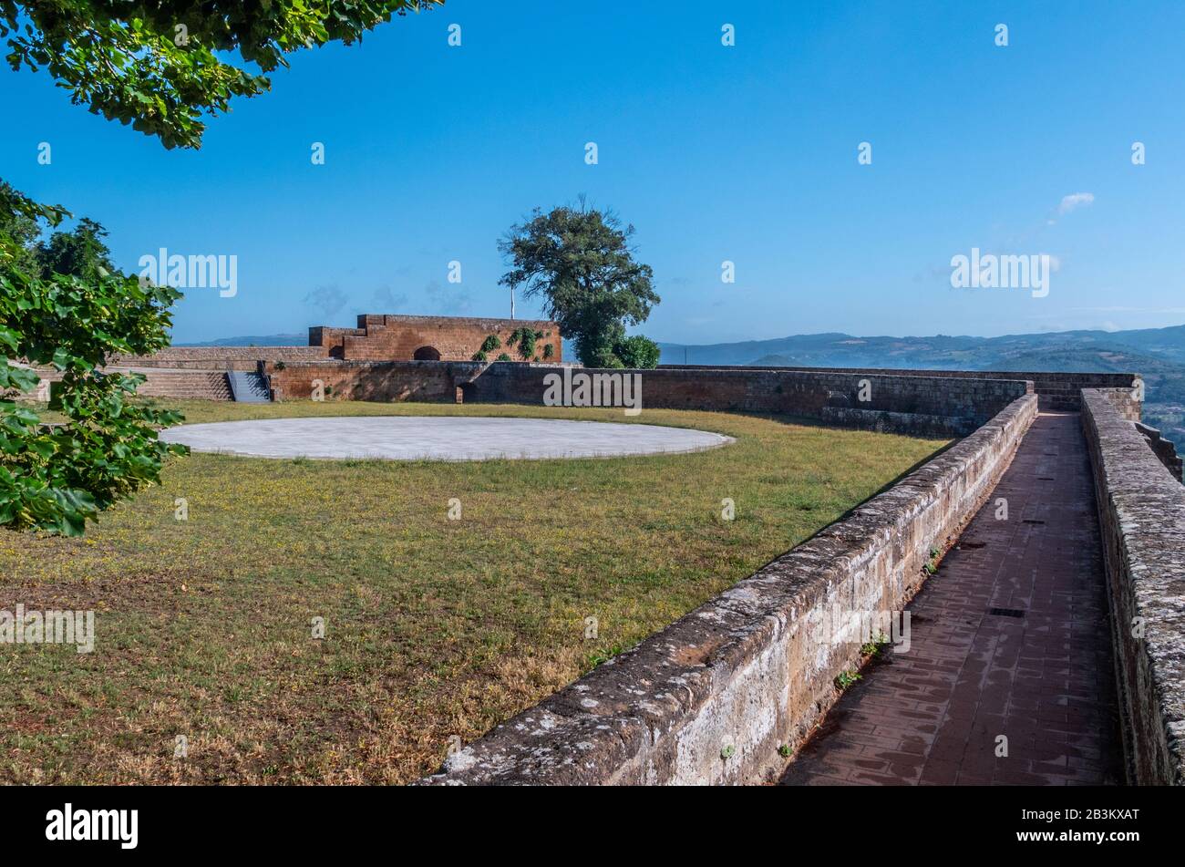 Italy, Umbria, Orvieto, Albornoz fortress, now public garden Stock Photo