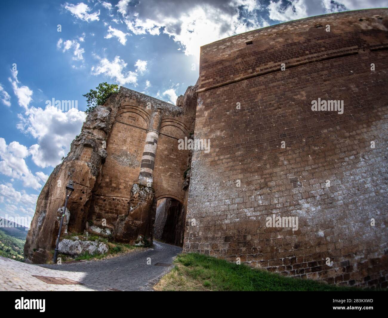 Italy, Umbria, Orvieto, Albornoz fortress, now public garden Stock Photo