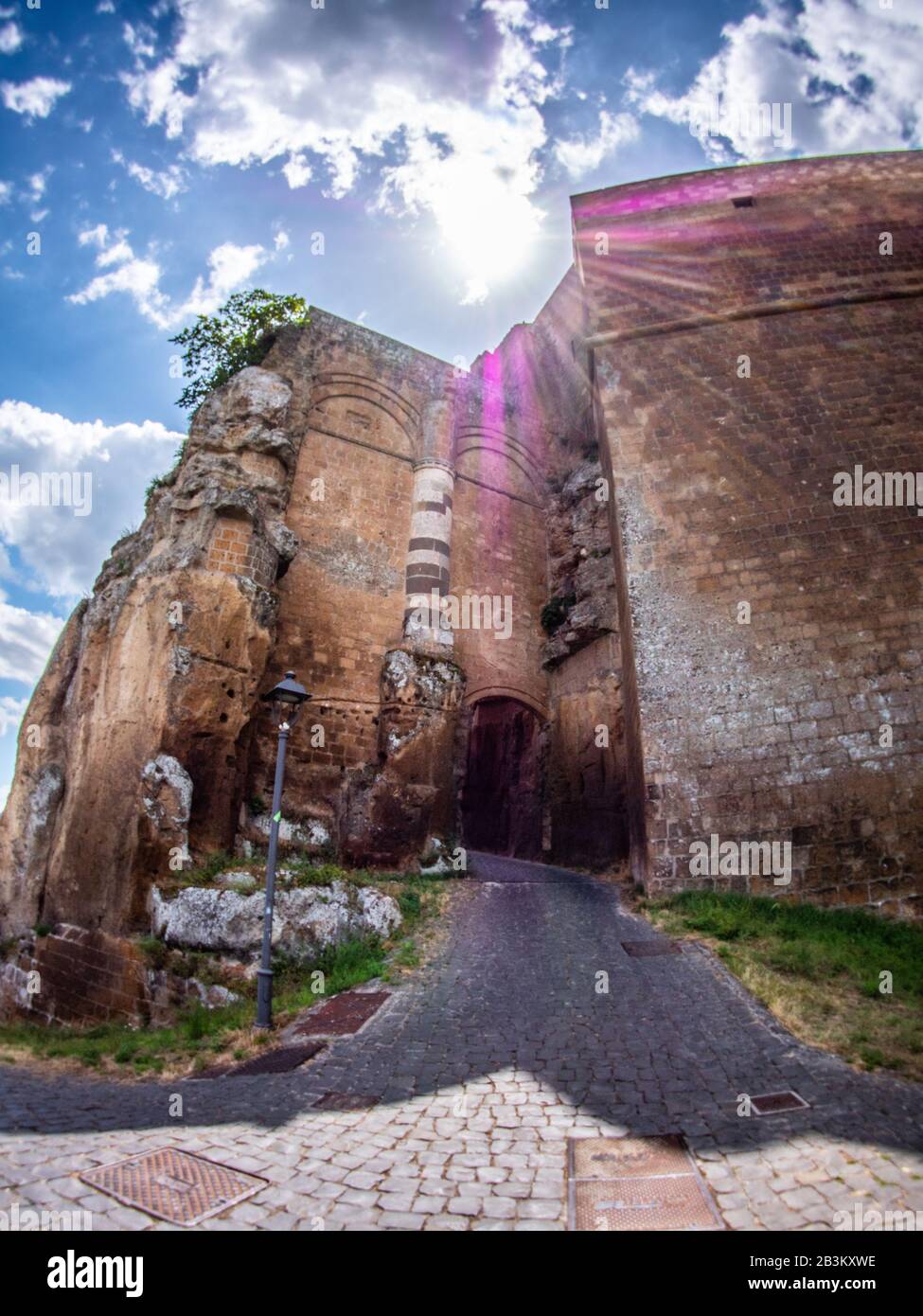 Italy, Umbria, Orvieto, Albornoz fortress, now public garden Stock Photo