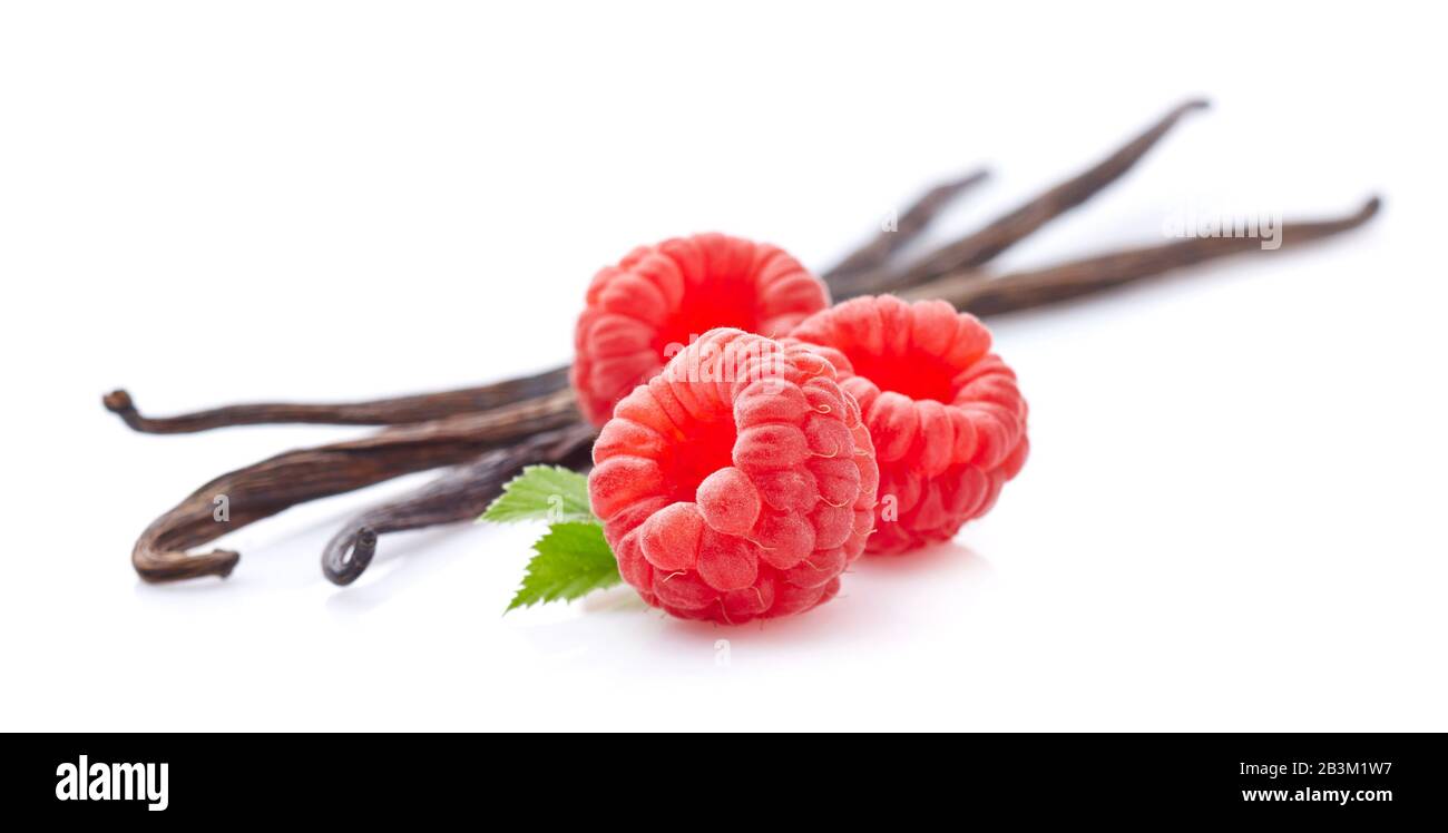Raspberry with vanilla Stock Photo Alamy