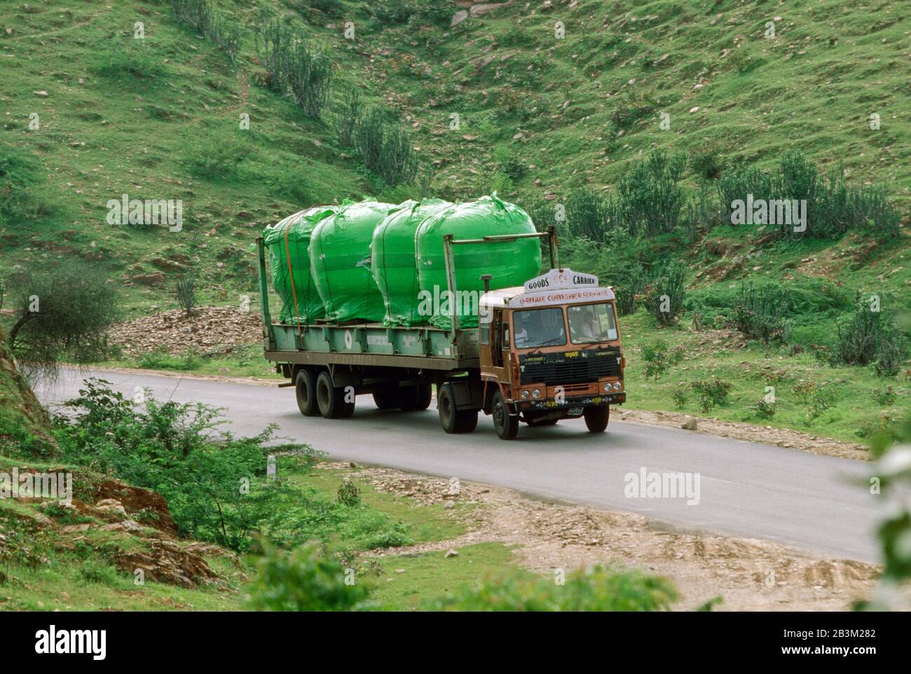 Trucks loaded with heavy goods, rajasthan, India, Asia Stock Photo