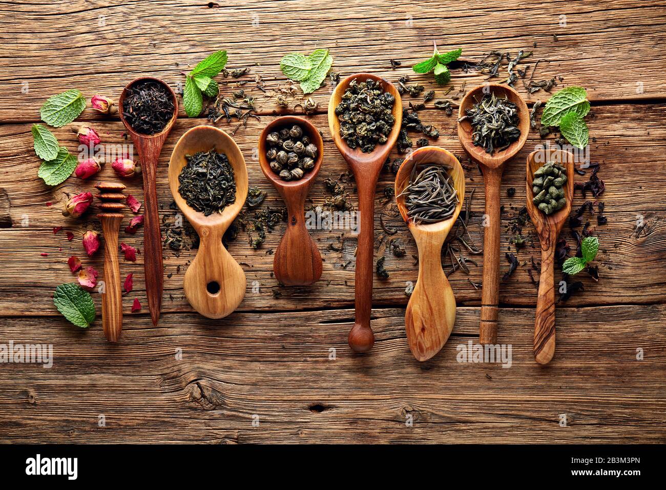 Tea leaves collection hi-res stock photography and images - Alamy