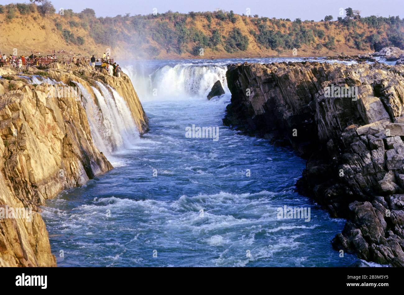 Narmada river at bedaghat, jabalpur, madhya pradesh, India, Asia Stock