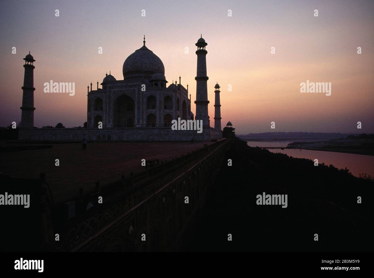 Taj mahal Seventh Wonder of The World; Agra, Uttar Pradesh, India, Asia Stock Photo