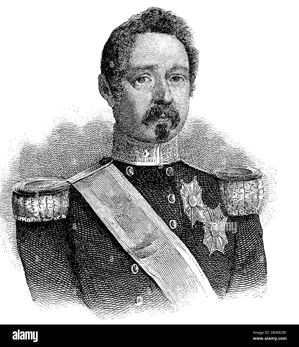 Ramón María Narváez y Campos, 1st Duke of Valencia, 5 August 1800 – 23 April 1868, was a Spanish general and statesman who was Prime Minister of Spain on several occasions  /  Ramón María Narváez y Campos, 1. Herzog von Valencia, 5. August 1800 - 23. April 1868, war ein spanischer General und Staatsmann, der mehrmals spanischer Premierminister war, Historisch, digital improved reproduction of an original from the 19th century / digitale Reproduktion einer Originalvorlage aus dem 19. Jahrhundert Stock Photo