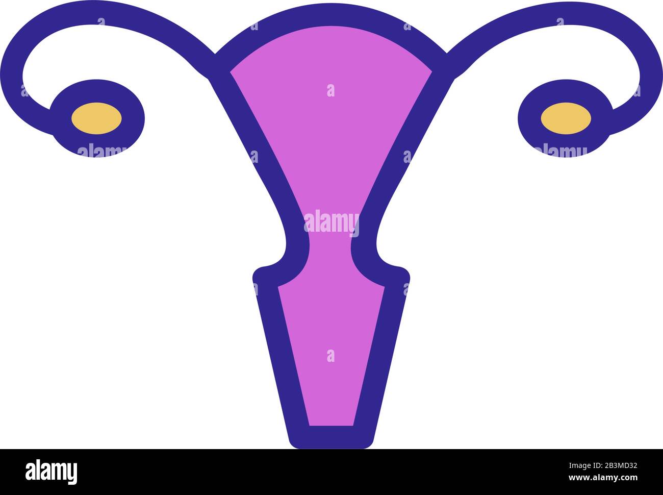 ovarian icon vector. Isolated contour symbol illustration Stock Vector
