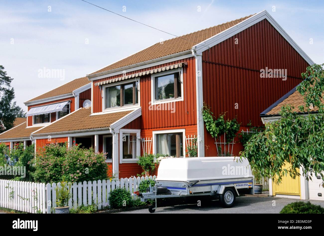 Bungalow house angered sweden Stock Photo