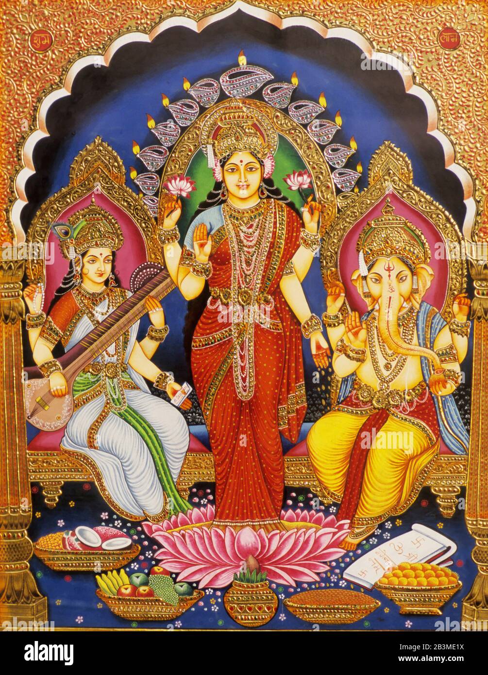Lakshmi ganesh saraswati hi-res stock photography and images - Alamy