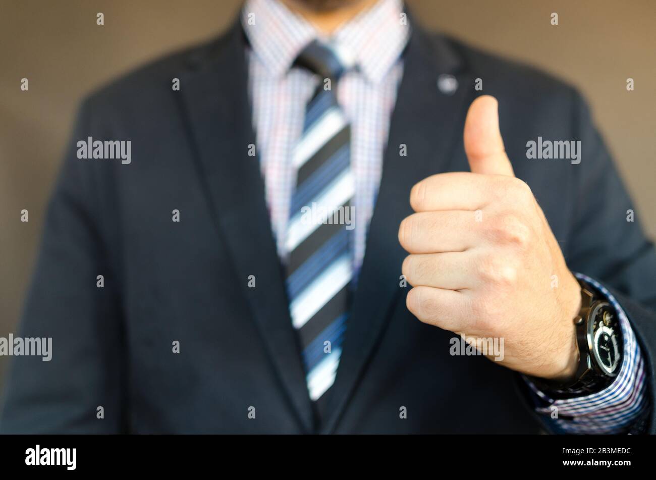 Business man in suit ready for meeting Stock Photo