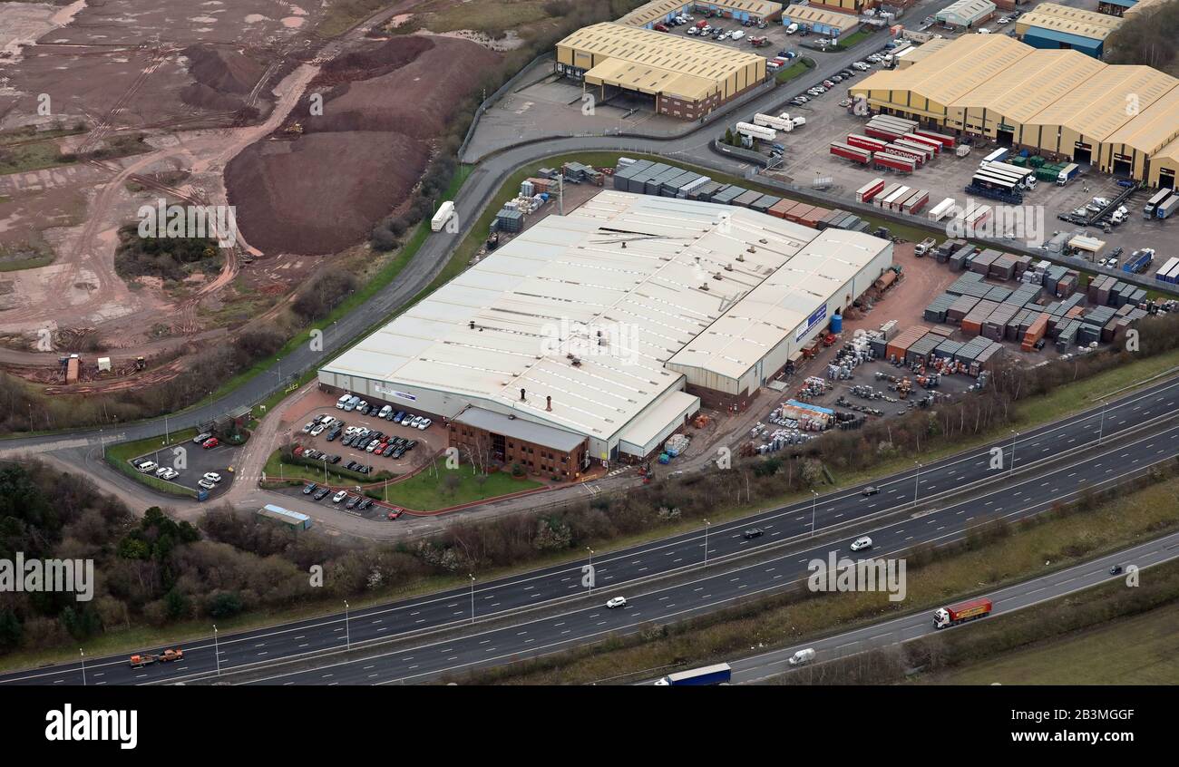 aerial view of Ibstock Brick factory at Cannock Stock Photo