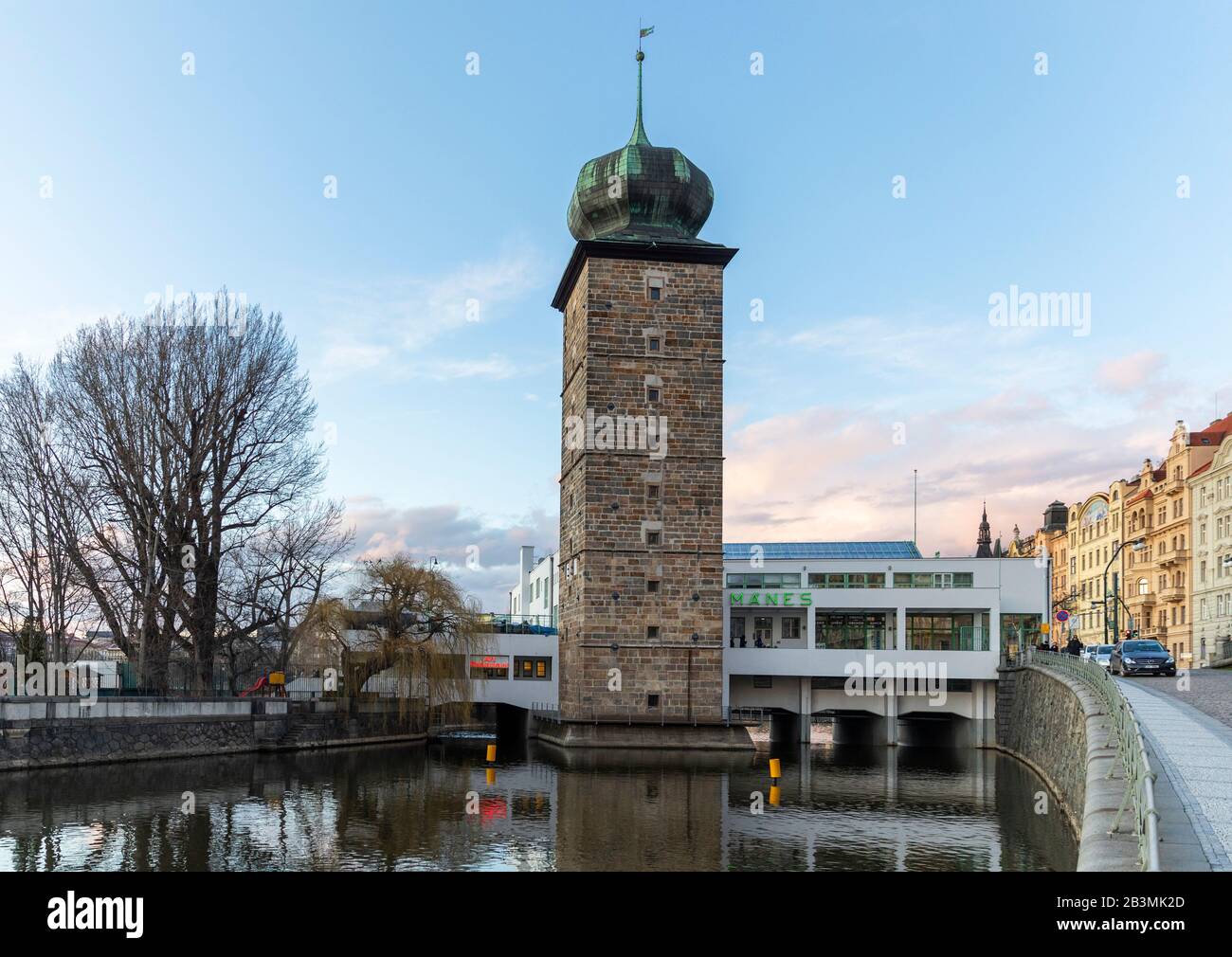 Sitkovska vodarna, water, tower, waterworks, Masarykovo nabrezi, Manes