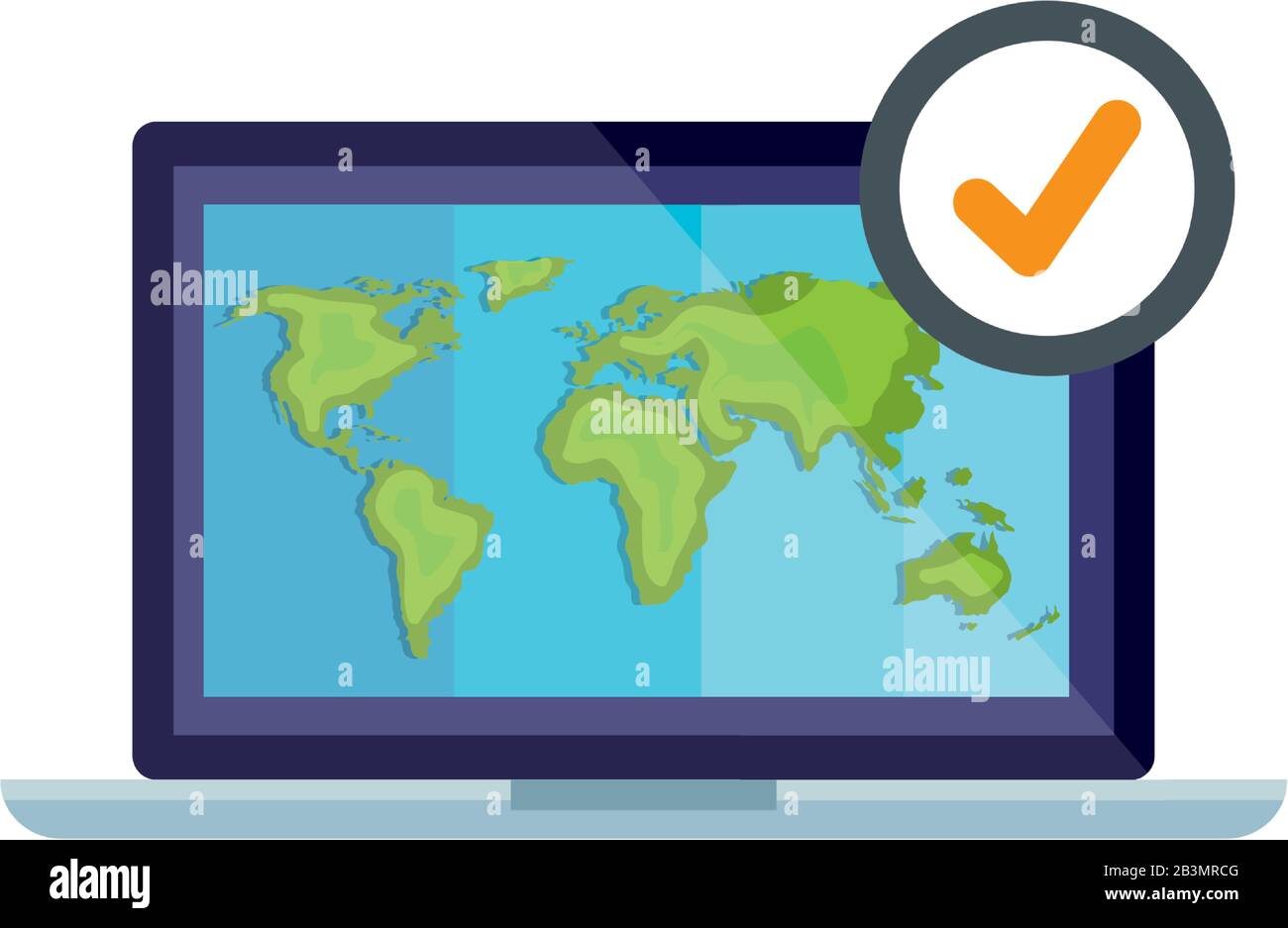 Map check Stock Vector Images - Alamy