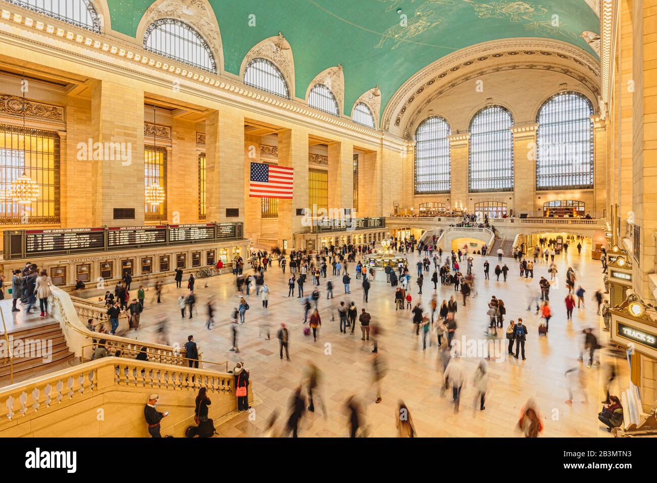 Main Concourse at Grand Central Terminal, New York City, New York State, United States of America.  The Terminal, opened in 1913, is designated a Nati Stock Photo