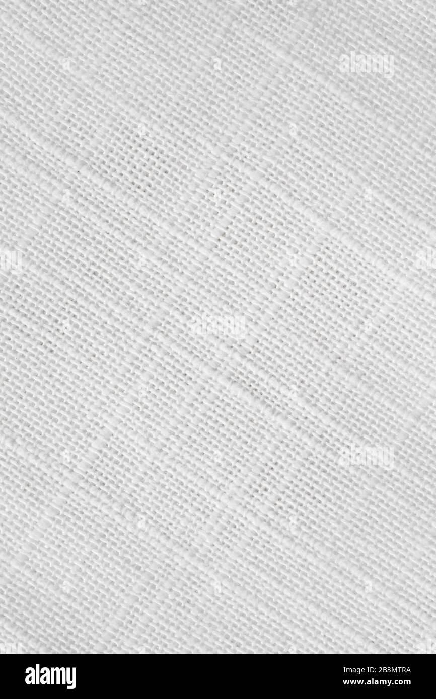 White linen canvas texture background Stock Photo