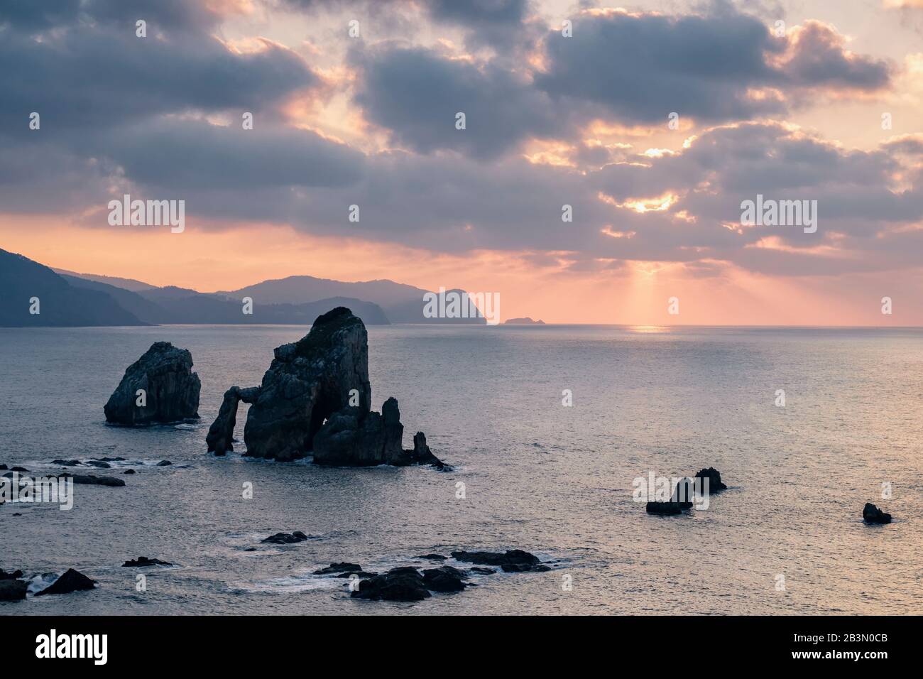 rocks in the spanish coast Stock Photo