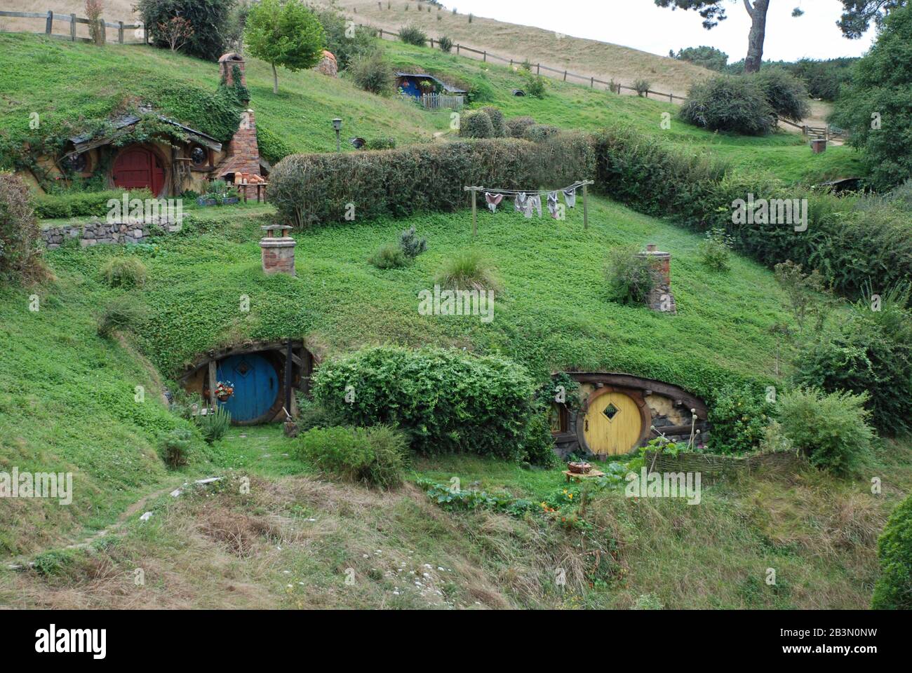 Hobbiton Movie Set, Matamata, Cambridge, New Zealand Stock Photo