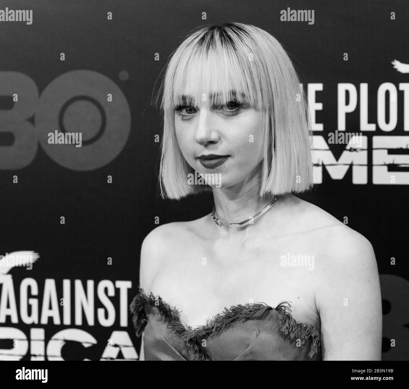 New York, United States. 04th Mar, 2020. Zoe Kazan wearing dress & jewelry by Dior attends HBO's 'The Plot Against America' premiere at Florence Gould Hall (Photo by Lev Radin/Pacific Press) Credit: Pacific Press Agency/Alamy Live News Stock Photo