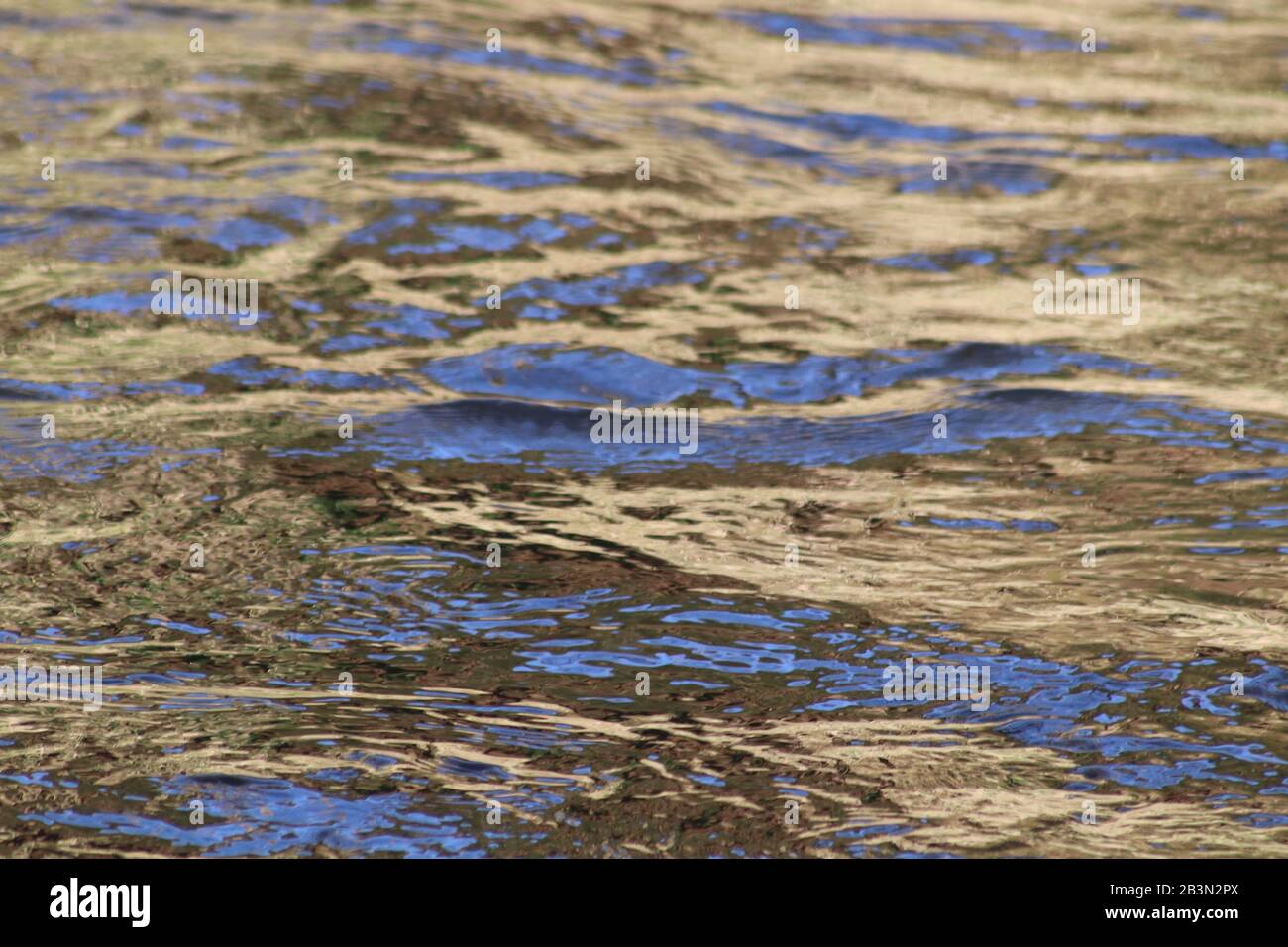 Abstract patterns in river water reflections Stock Photo - Alamy