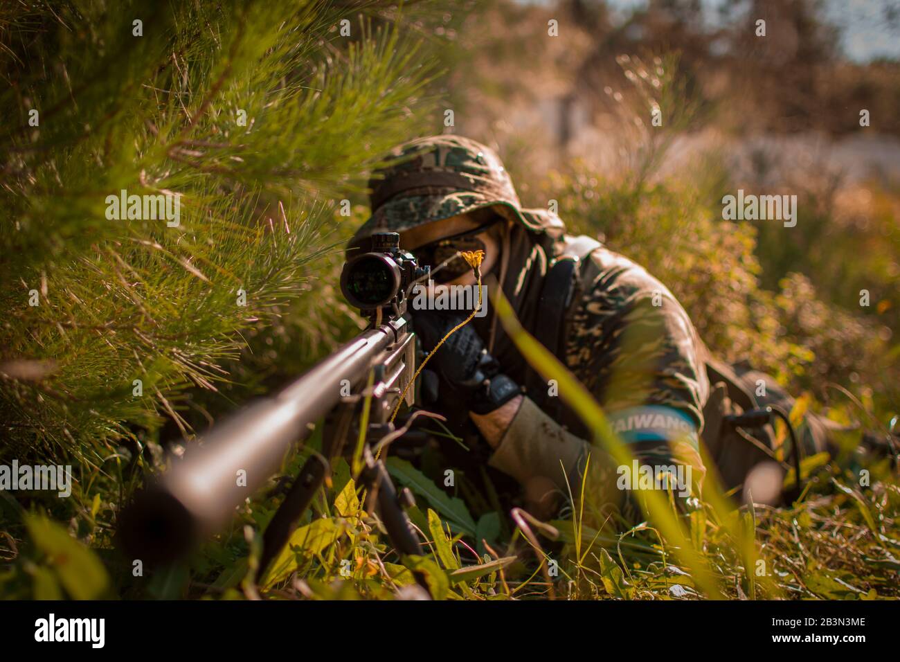 Airsoft photos in action Stock Photo