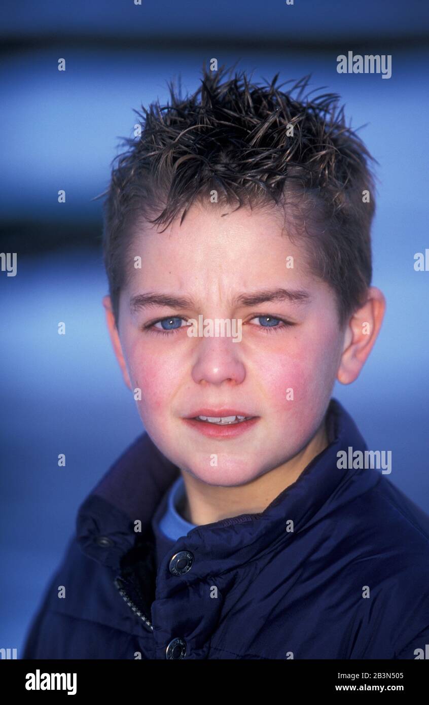 7 Year Old Boy Uk Stock Photo Alamy