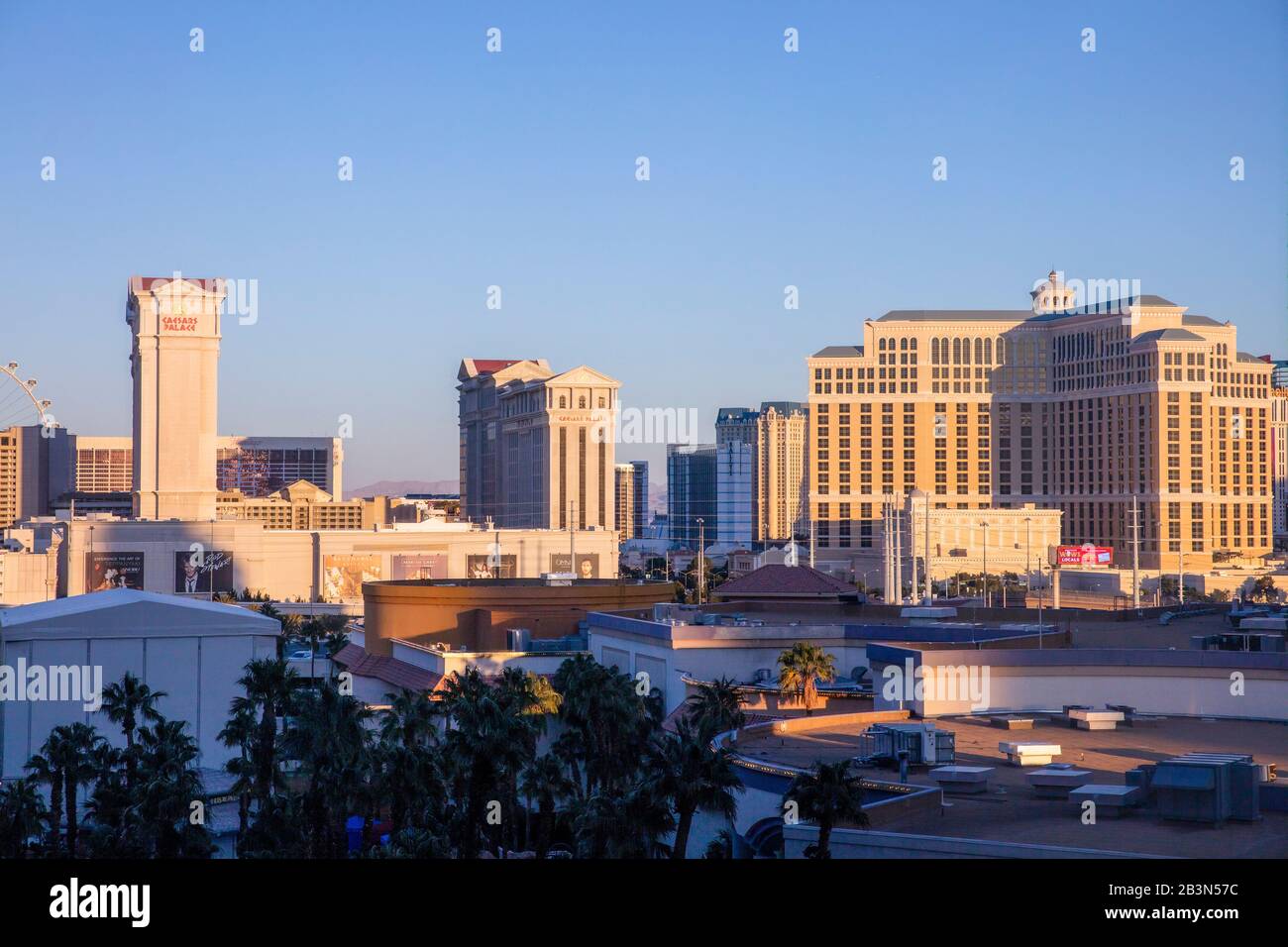 The Las Vegas Strip with Hotels and Casinos, Las Vegas, Nevada, USA