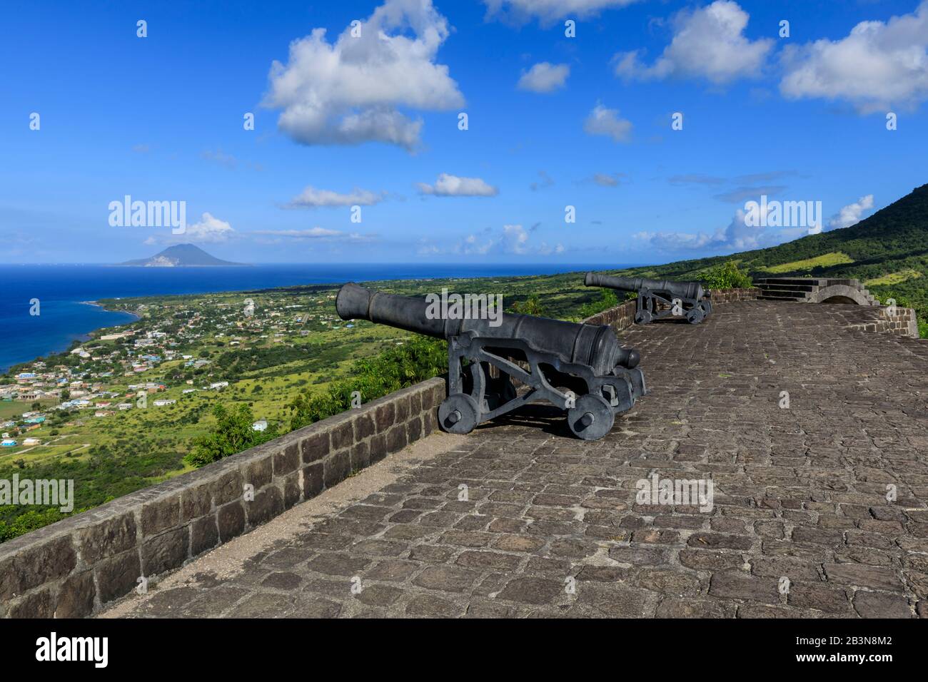 Western Place of Arms, Brimstone Hill Fortress National Park, UNESCO World Heritage Site, St. Kitts and Nevis, Leeward Islands, West Indies, Caribbean Stock Photo