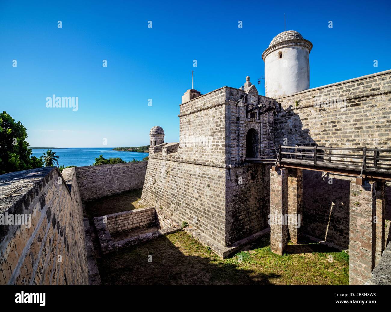 Castillo de Jagua (Jagua Fortress), Cienfuegos, Cienfuegos Province, Cuba, West Indies, Caribbean, Central America Stock Photo