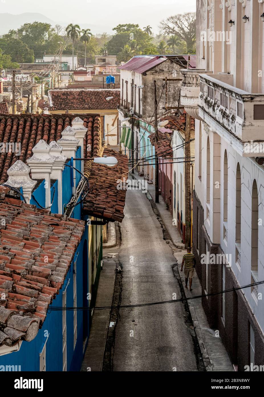 Street of Sancti Spiritus, Sancti Spiritus Province, Cuba, West Indies, Caribbean, Central America Stock Photo