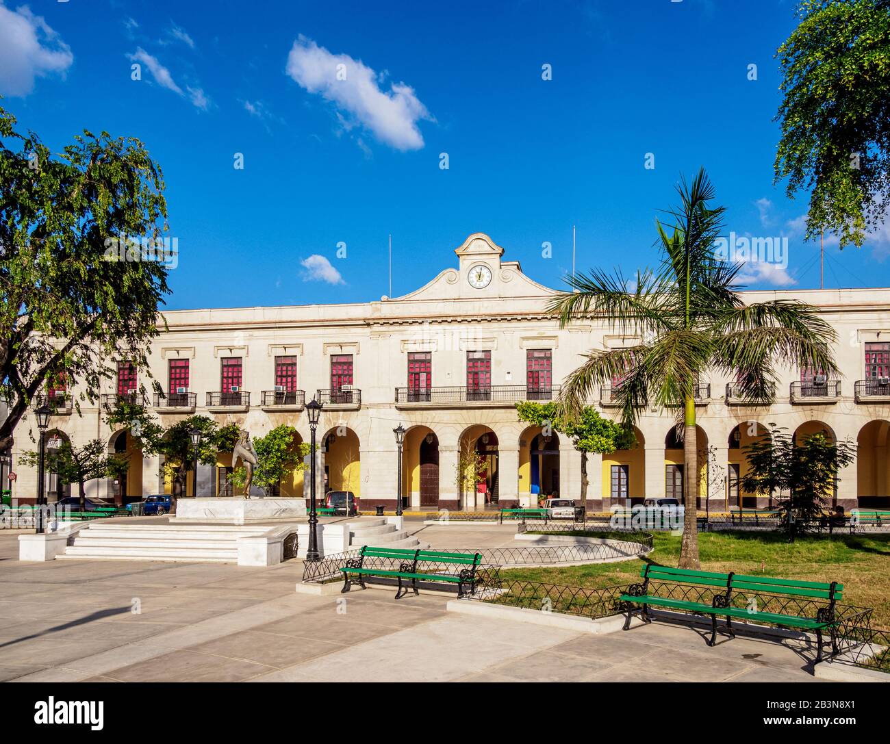 Palacio de Gobierno, Libertad Square, Matanzas, Matanzas Province, Cuba, West Indies, Caribbean, Central America Stock Photo