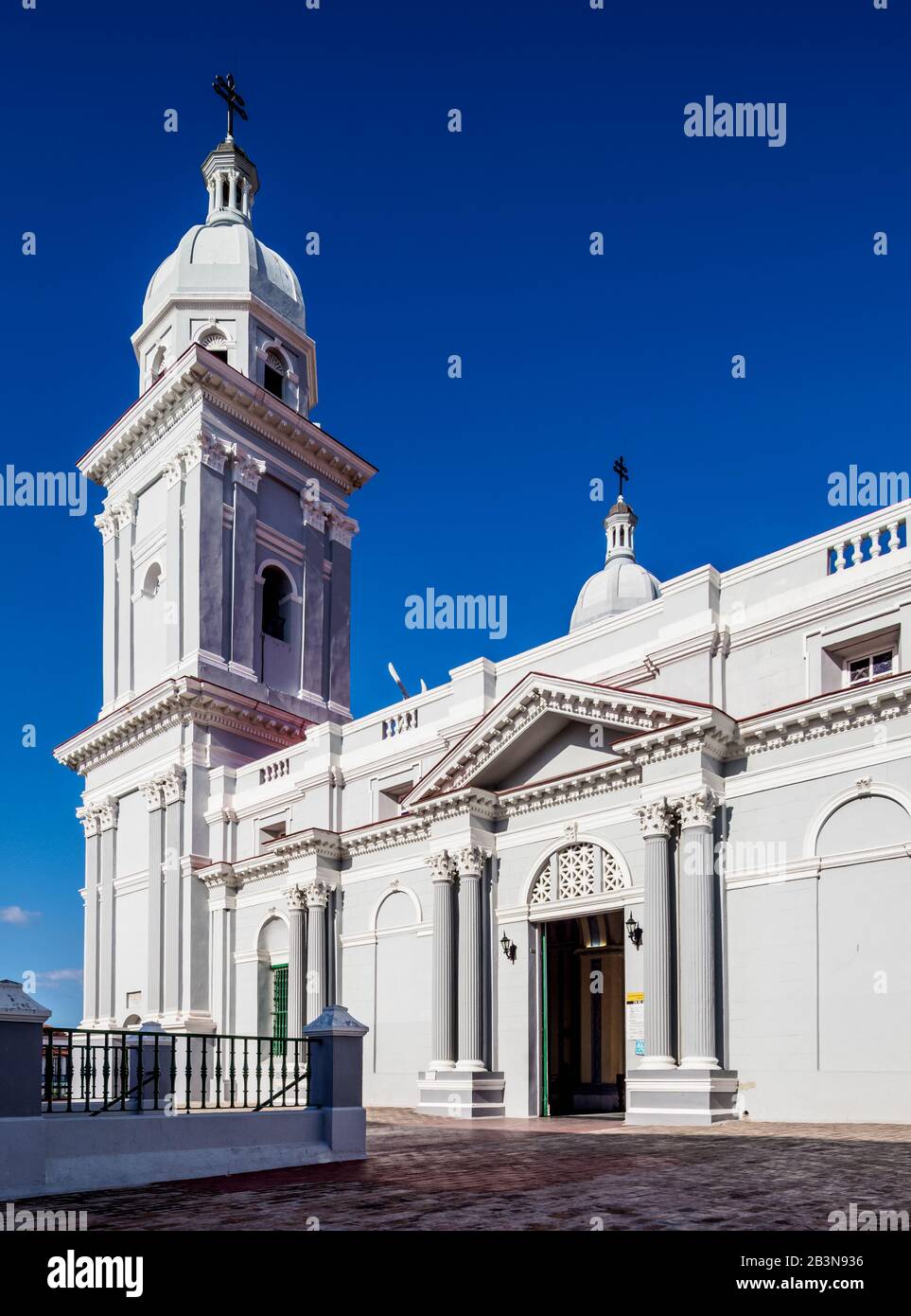 Nuestra Senora de la Asuncion Cathedral, Santiago de Cuba, Santiago de Cuba Province, Cuba, West Indies, Caribbean, Central America Stock Photo
