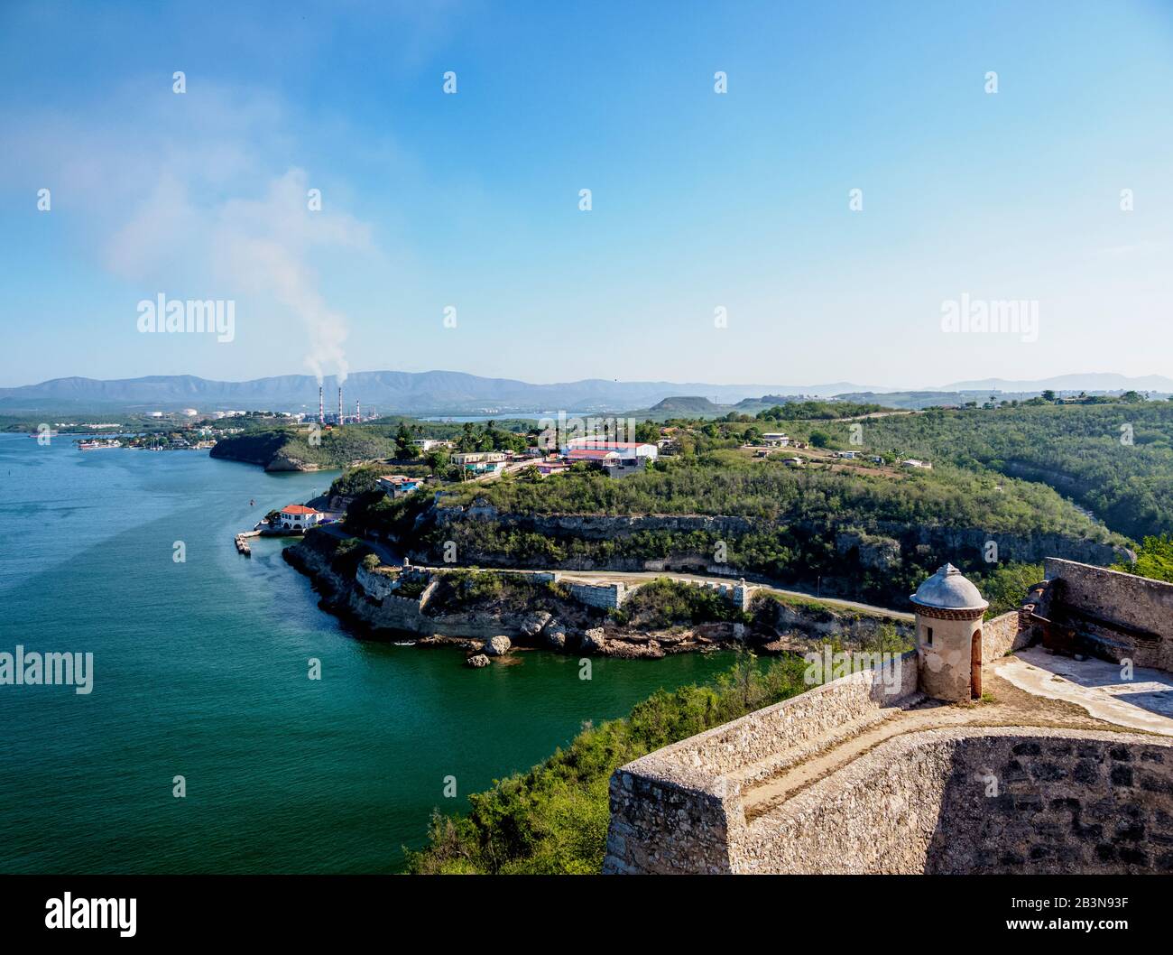 San Pedro de la Roca Castle, UNESCO World Heritage Site, Santiago de Cuba, Santiago de Cuba Province, Cuba, West Indies, Caribbean, Central America Stock Photo