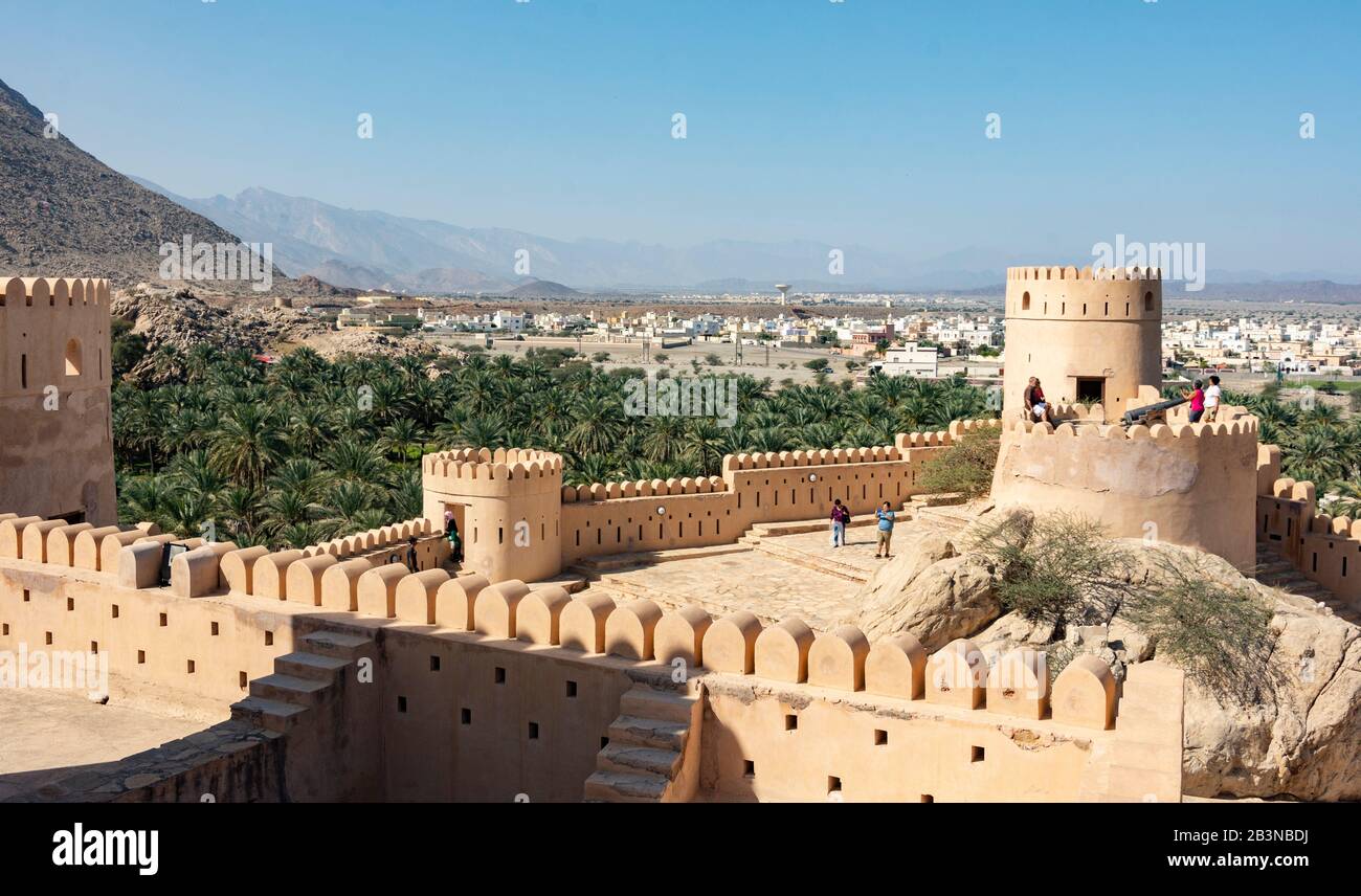 Nakhl Fort on northern edge of Jabal Akhdar, Oman, Middle East Stock Photo