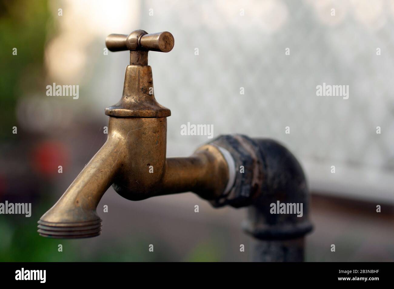 Close up shot of a garden tap Stock Photo Alamy