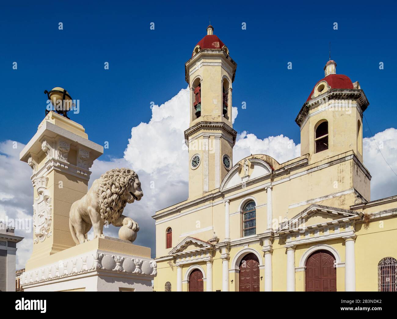 Purisima Concepcion Cathedral, Main Square, Cienfuegos, UNESCO World Heritage Site, Cienfuegos Province, Cuba, West Indies, Caribbean, Central America Stock Photo