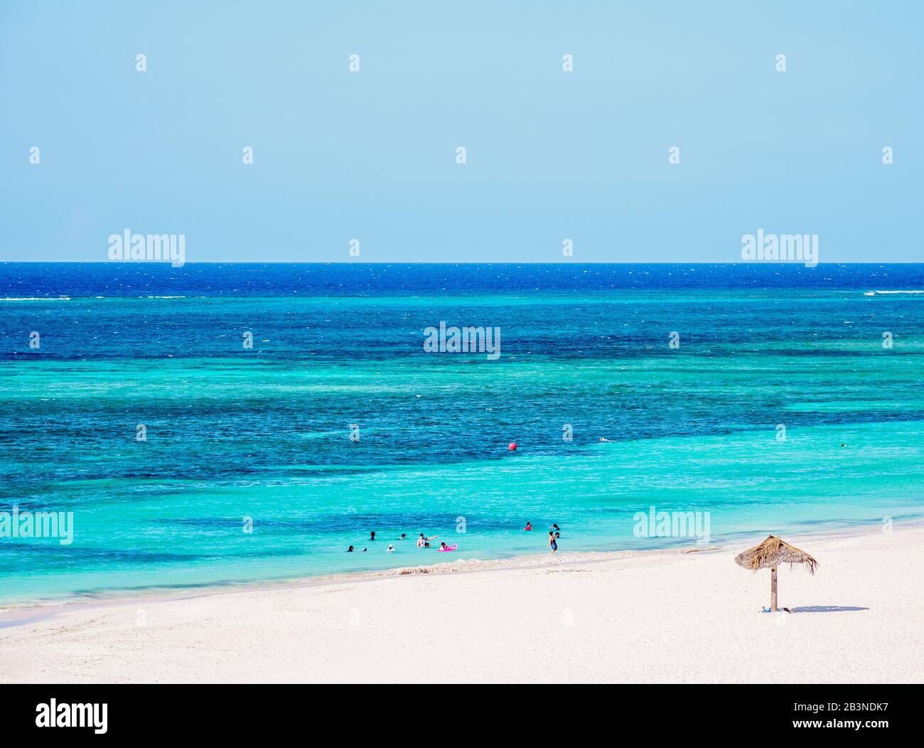 Guardalavaca Beach, elevated view, Holguin Province, Cuba, West Indies, Caribbean, Central America Stock Photo