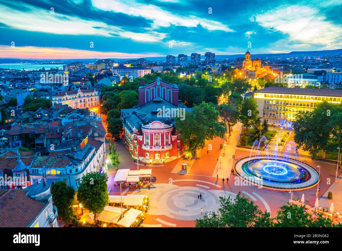 Aerial View By Drone Of State Opera House Varna Bulgaria Europe Stock Photo Alamy