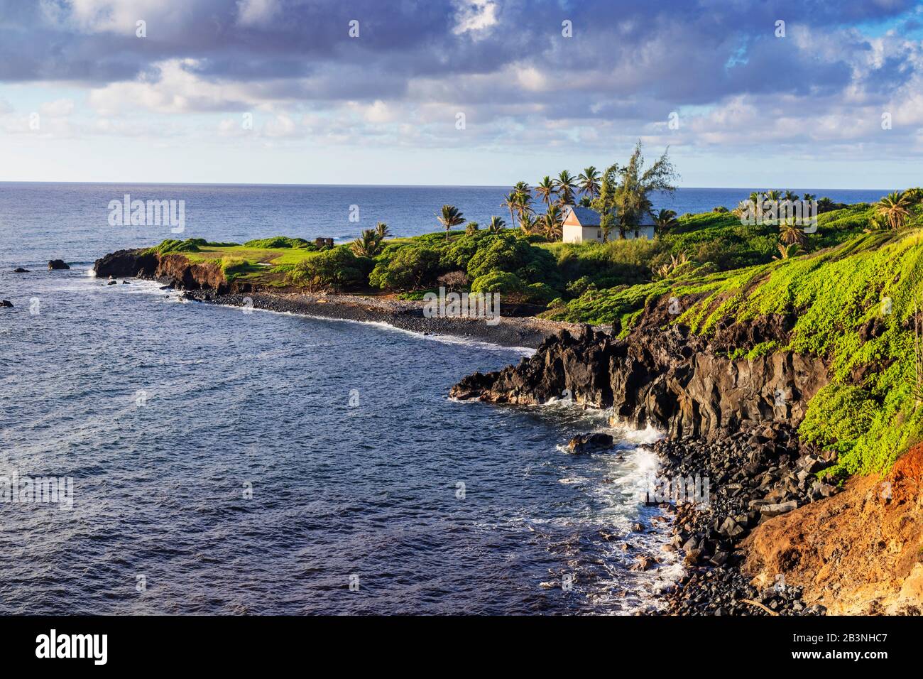 Coastal scenery on the road to Hana, Maui Island, Hawaii, United States of America, North America Stock Photo