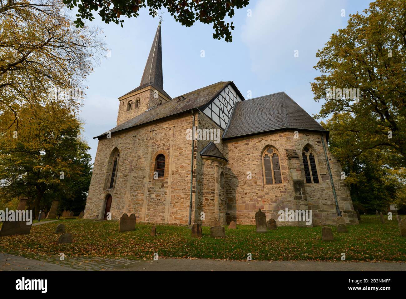 Dorfkirche Stiepel, Brockhauser Strasse, Stiepel, Bochum, Nordrhein-Westfalen, Deutschland Stock Photo