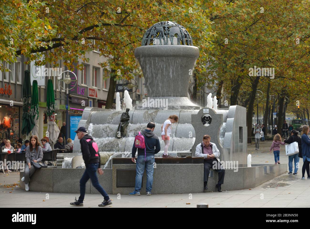 Europabrunnen, Kleppingstrasse, Dortmund, Nordrhein-Westfalen, Deutschland Stock Photo