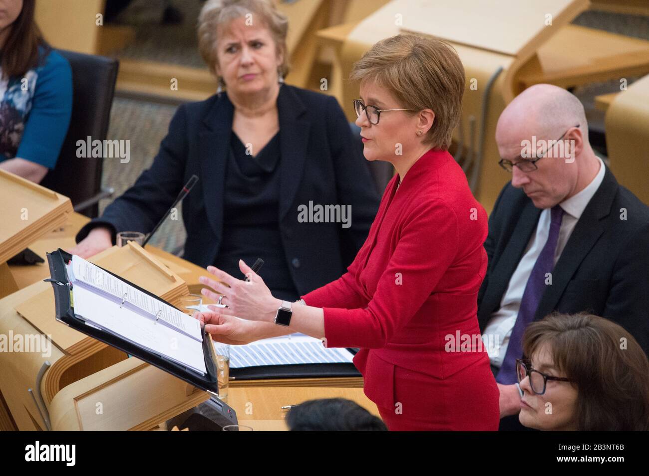 Edinburgh Uk 5th Mar 2020 Pictured Nicola Sturgeon Msp First