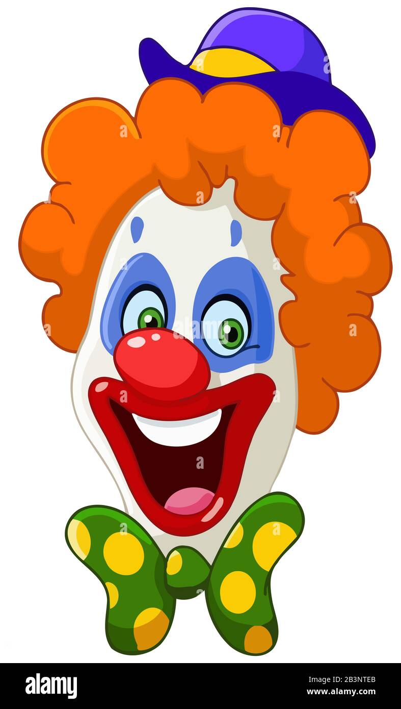 circus clown funny joy happy carnival big smile costume illustration Stock Photo